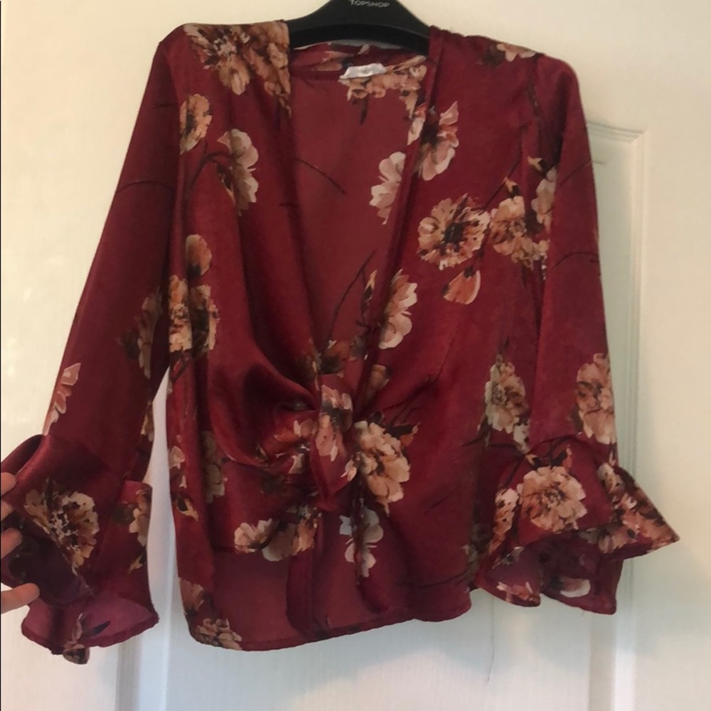 Cotton Candy LA red floral top